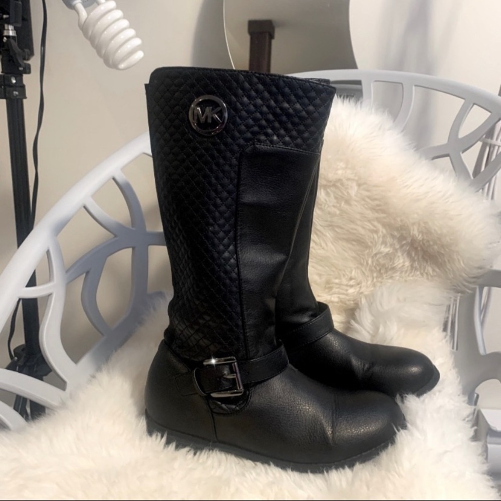 SOLDDD!!! Youth Michael Kors (MK) Thigh-high Zip-up Boots